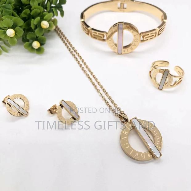 Bvlgari Jewelry Necklace Earrings Bracelet Ring Gift Set