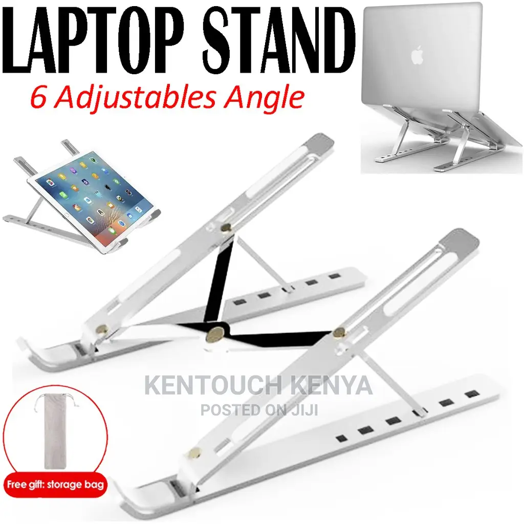 Metallic Aluminium Alloy Laptop Stand Portable Foldable