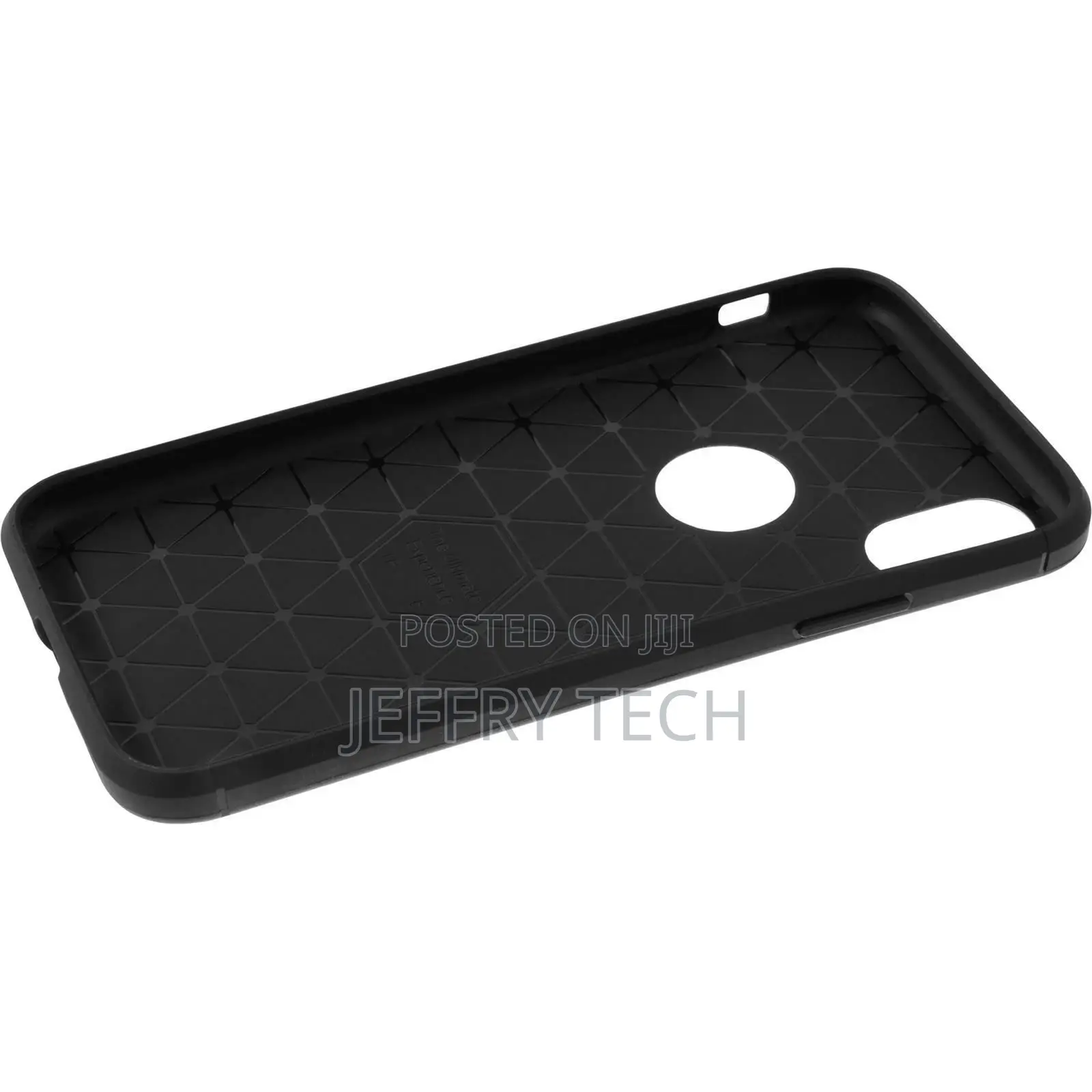Silicone Case for Apple iPhone X/Xs Black Leather Look Cover