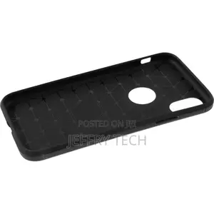 Silicone Case for Apple iPhone X/Xs Black Leather Look Cover
