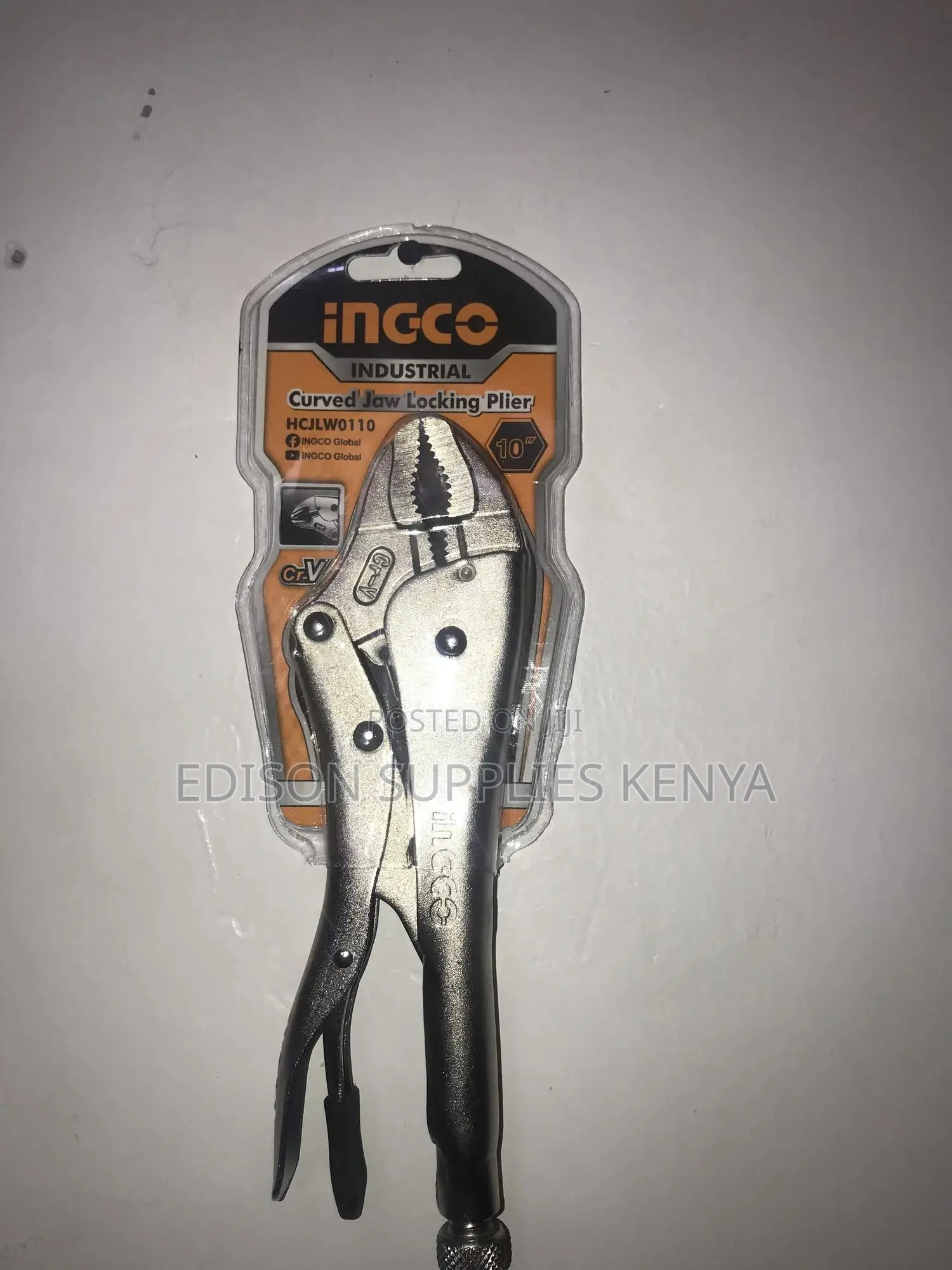 Ingco Curved Jaw Locking Pliers 10" Vise Grip Locking Pliers