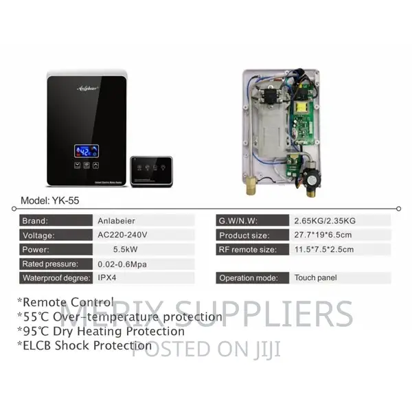 Anlabeier Tankless Instant Heater With Remote Control