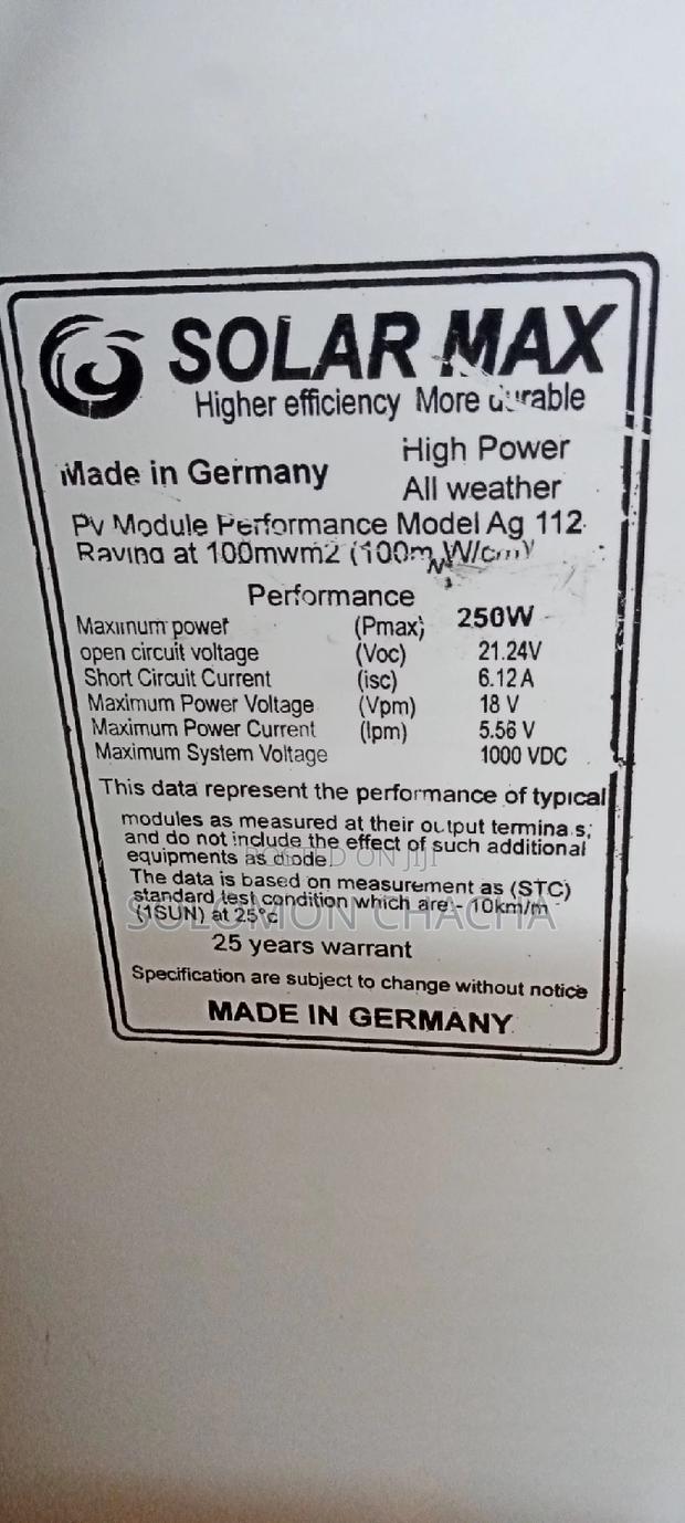 250w Solar Max Panel All Weather Germany - thumbnail 2
