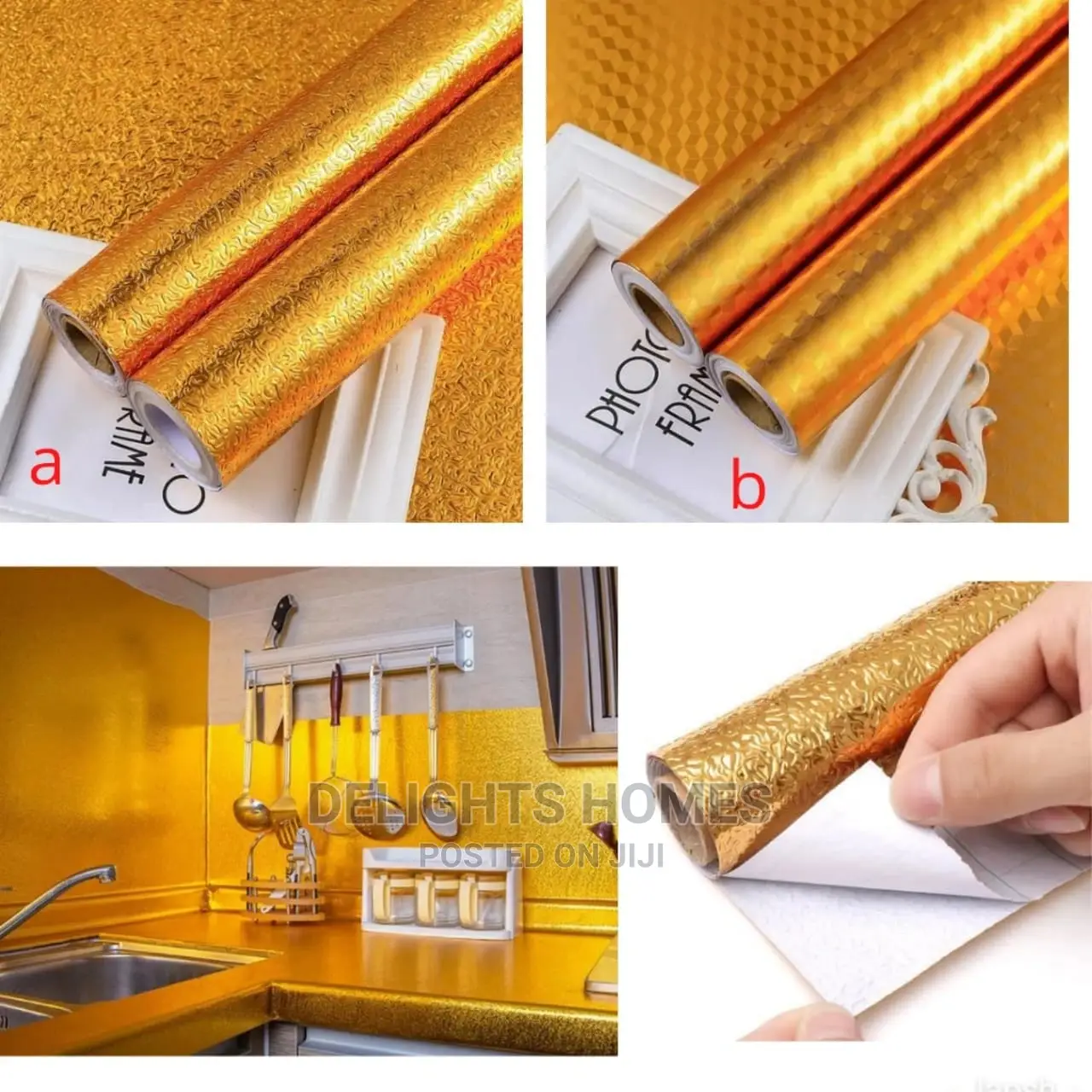 GOLD Kitchen Aluminum Foil /Kitchen Table Top Mat