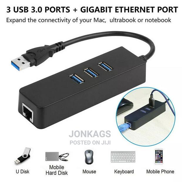 3 USB 3.0 Ports + Gigabit Ethernet Ports