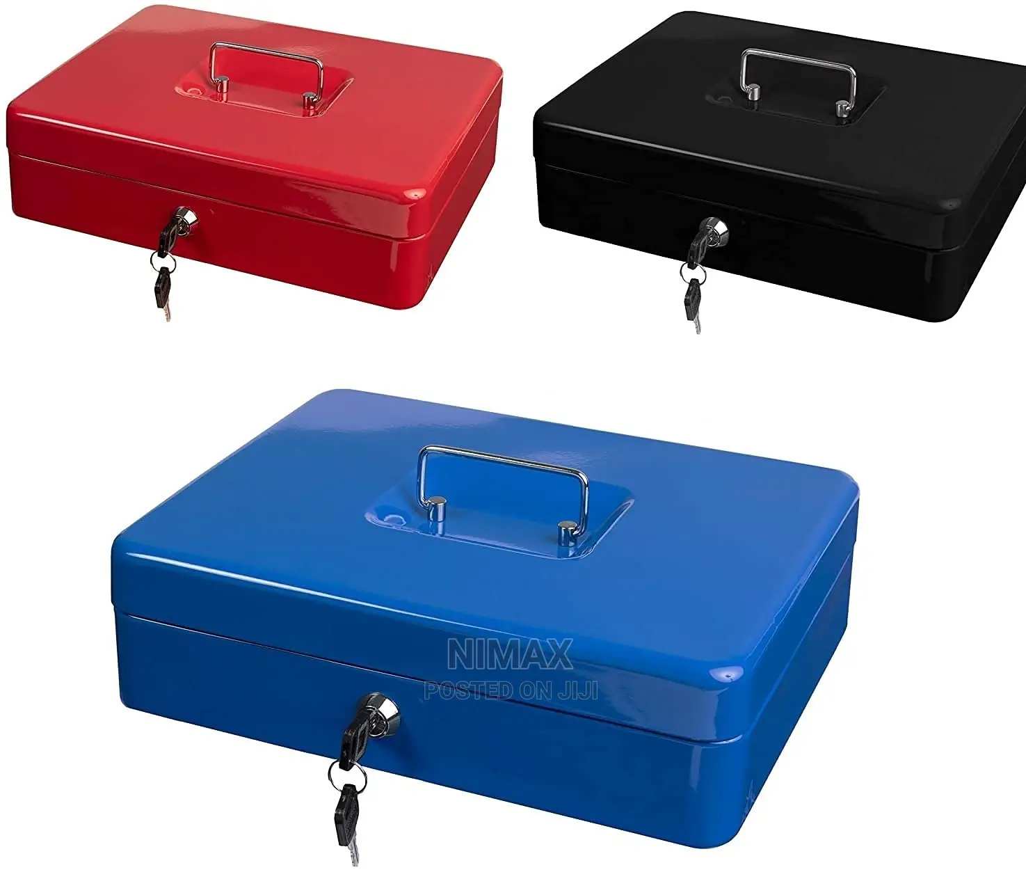 Cash Box With Lock and Key Money Tray