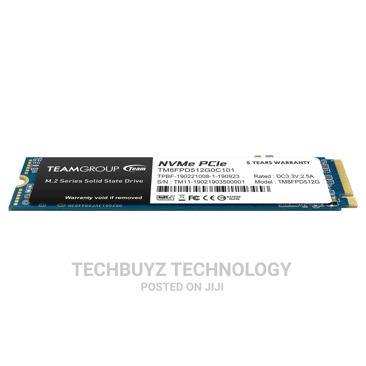 Team Group TM8FPD512G0C101 1" 512GB Pcie Solid State Drive