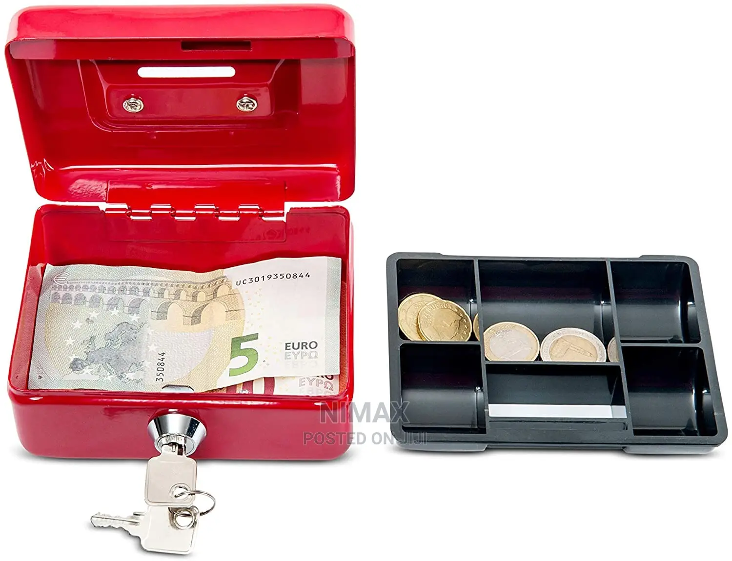 Small Cash Box With Key Lock and Money Slot 6''