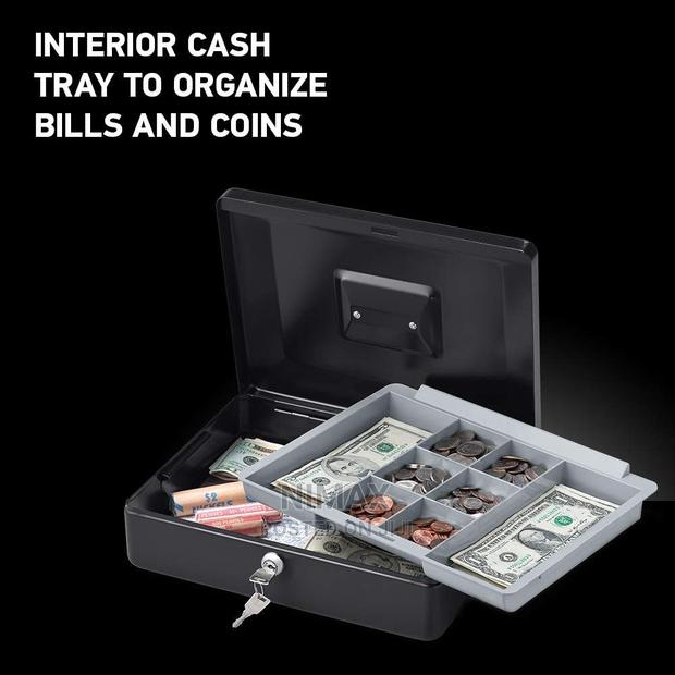 Locking Steel Cash Box With Removable Change Tray