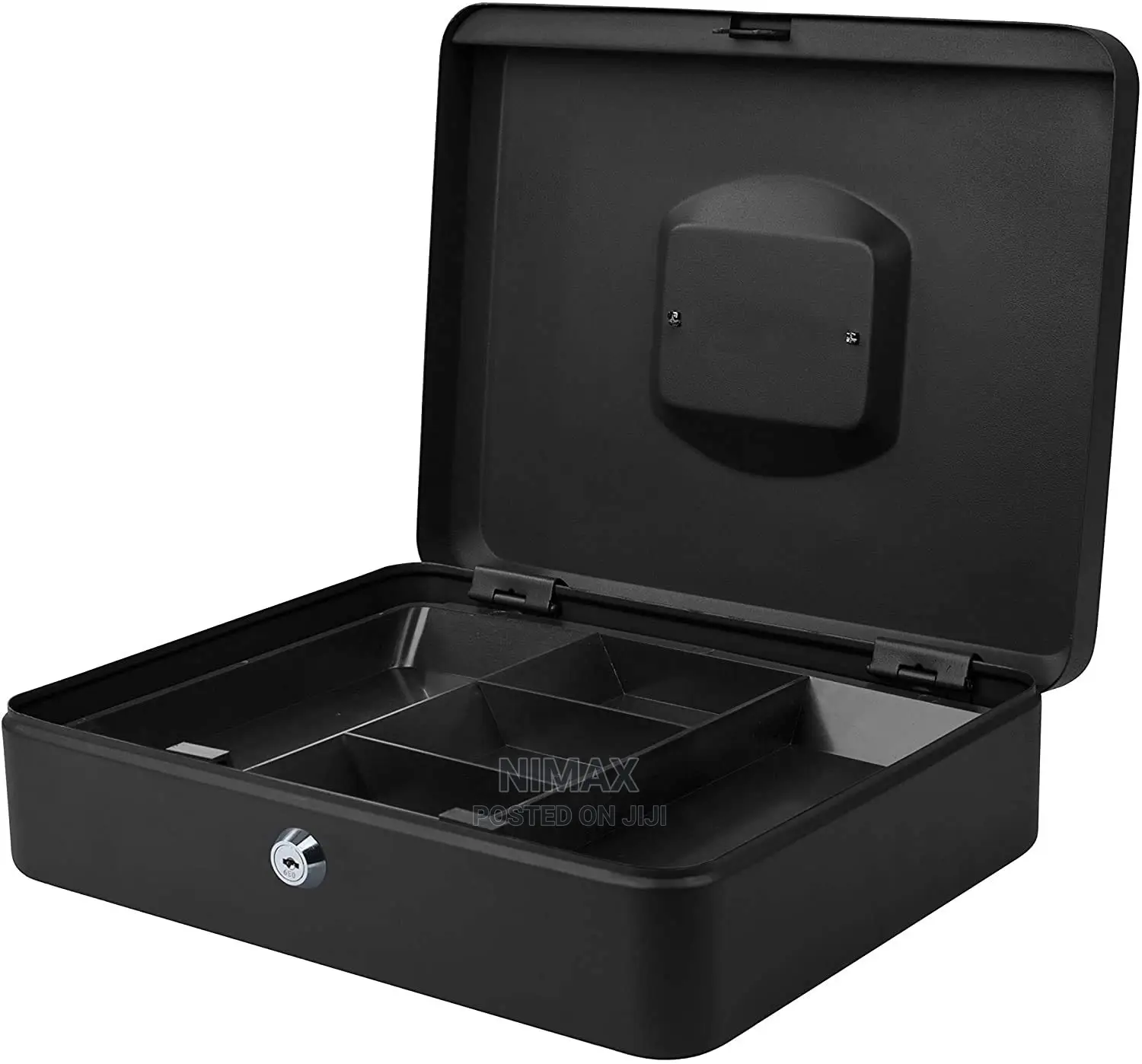 Locking Steel Cash Box With Removable Change Tray