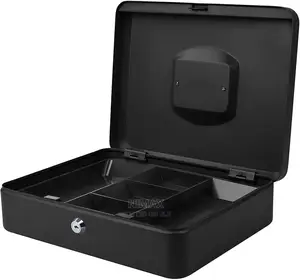 Locking Steel Cash Box With Removable Change Tray