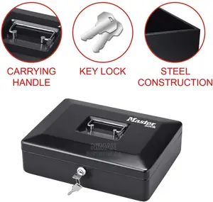 Locking Steel Cash Box With Removable Change Tray