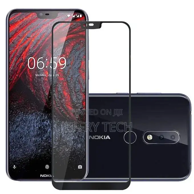Case for Nokia 6.1 PLUS Full Glue 9D Tempered Glass Protect