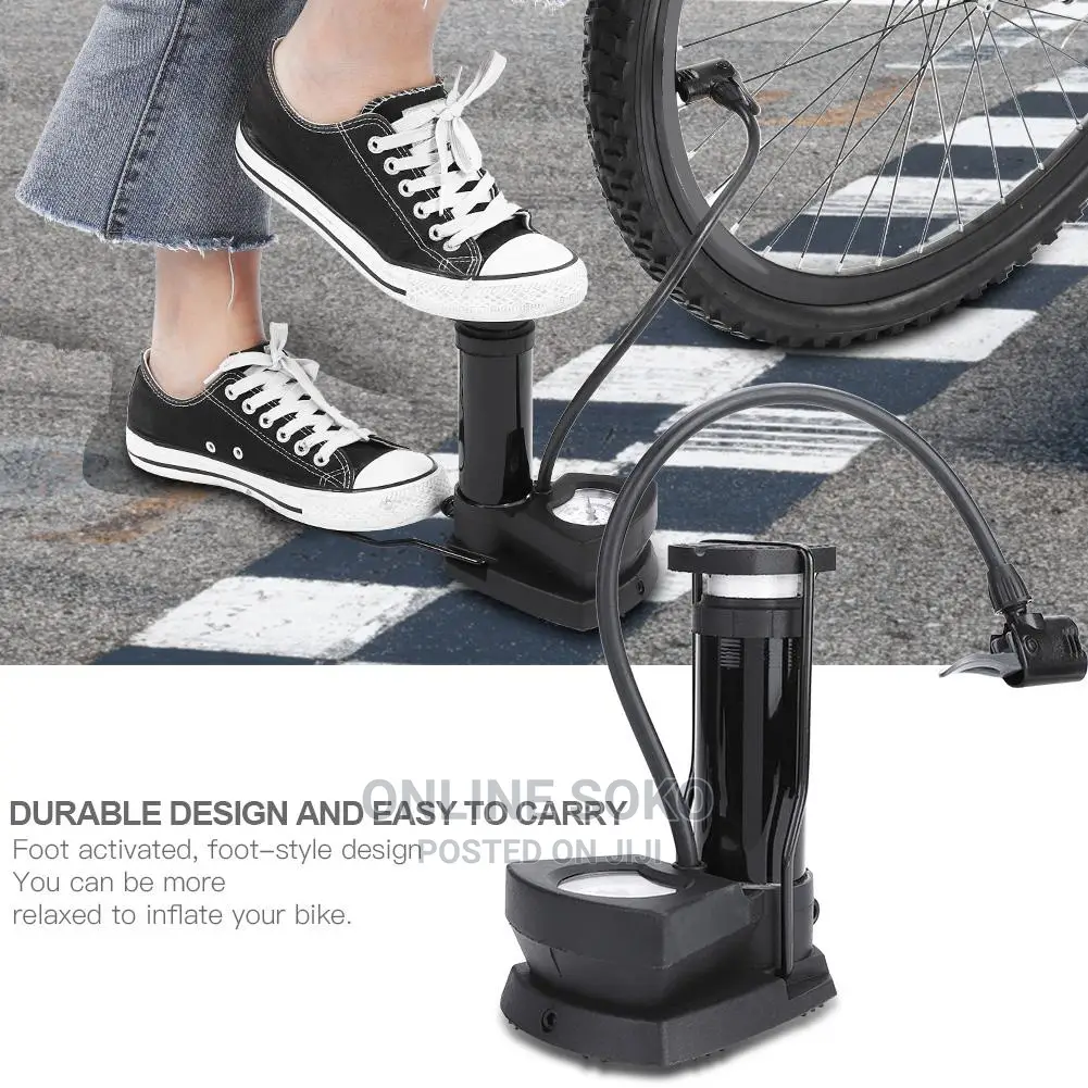 Portable Mini High Pressure Mini Foot Pump - Pressure Gauge