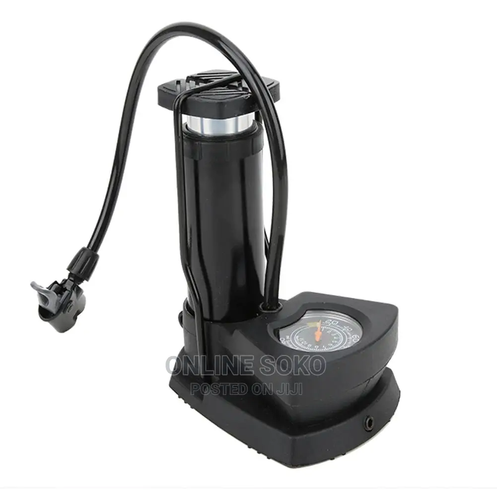 Portable Mini High Pressure Mini Foot Pump - Pressure Gauge