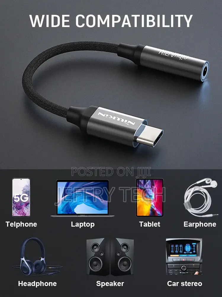 NILLKIN HIFI DAC Earphone Amplifier Type-C to 3.5mm Audio Ad