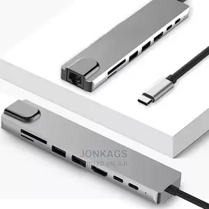 Type C 8 in 1:HDMI + PD +USB3.0*1+Usb2.0*1+TF+SD+USB C+RJ45