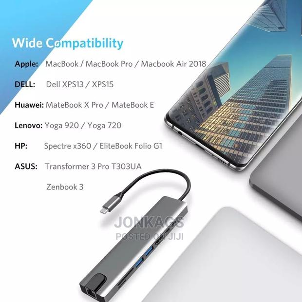 Type C 8 in 1:HDMI + PD +USB3.0*1+Usb2.0*1+TF+SD+USB C+RJ45 - thumbnail 3