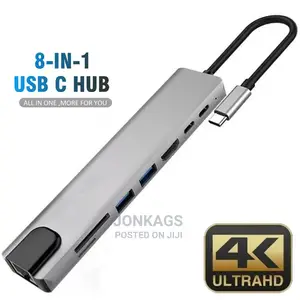 Type C 8 in 1:HDMI + PD +USB3.0*1+Usb2.0*1+TF+SD+USB C+RJ45
