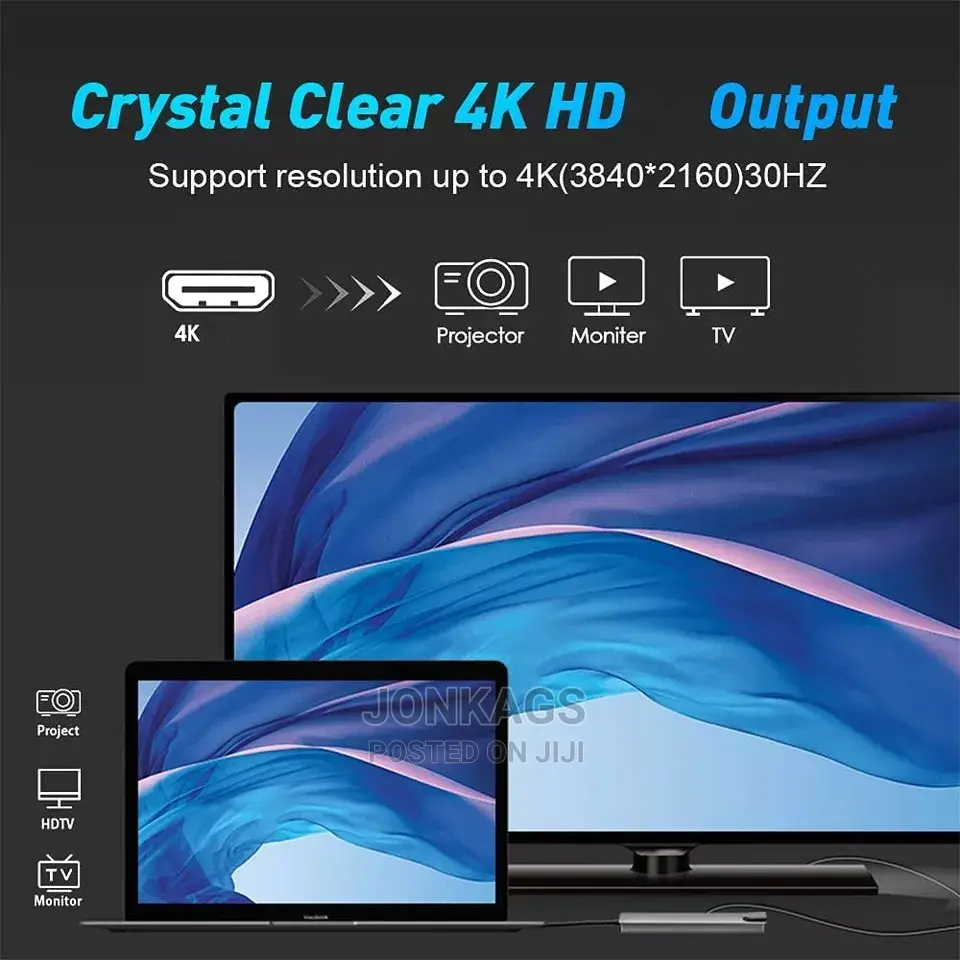 Type C to 8 in 1 Hub