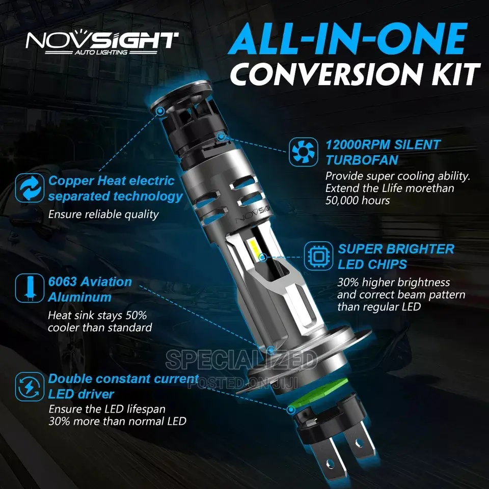 H7 Novsight Led Series Headlight Bulbs Bright White Light