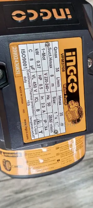 INGCO 0.5HP Hmax 35m Booster Pump
