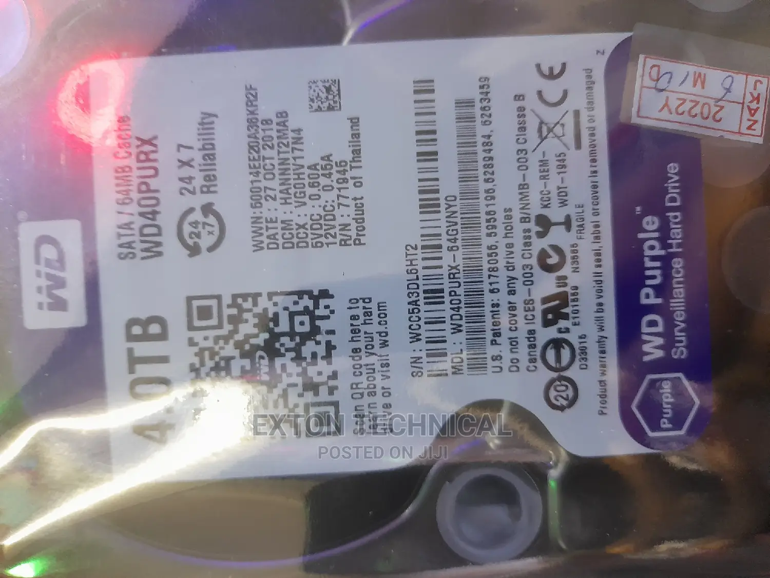 Harddrive 4tb Wd Purple Surveillance