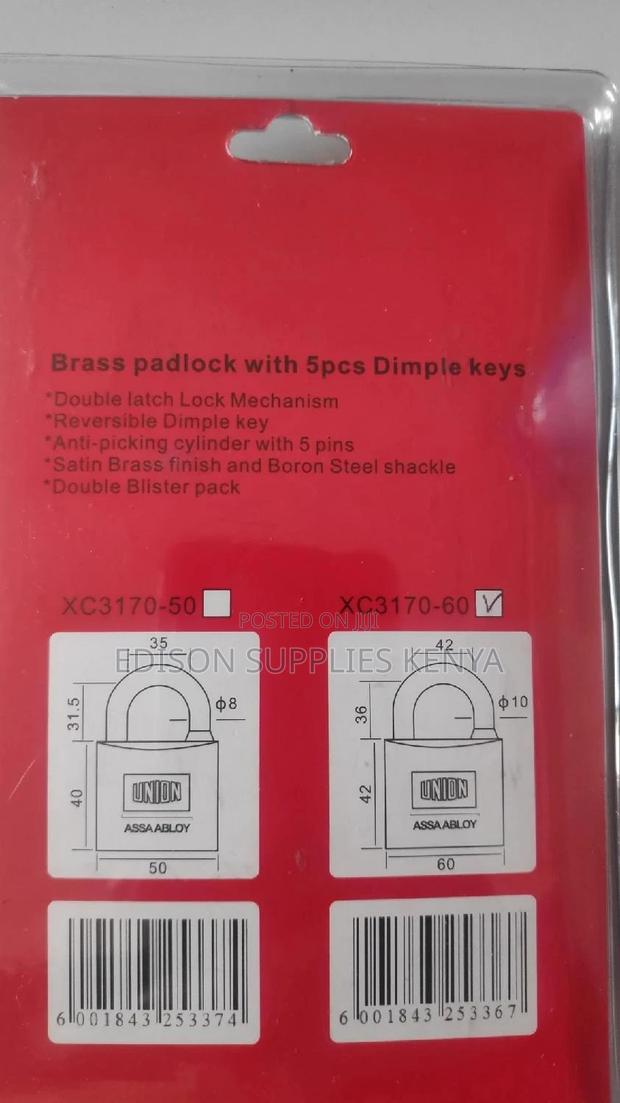 UNION Padlock Maximum Protection Dimple Key Padlock - 5 Keys - thumbnail 2