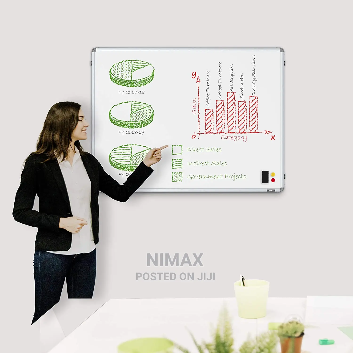 4*3magnetic Whiteboard for Office