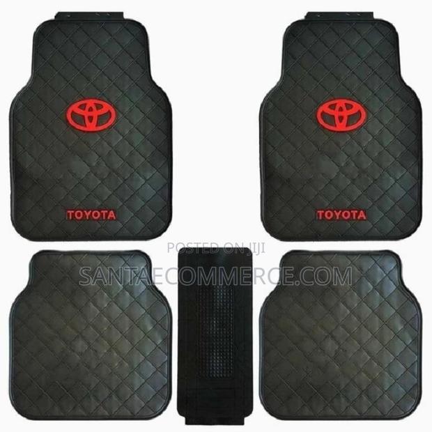 Toyota Branded 5 Seater Rubber Car Floor Mats Protects Your