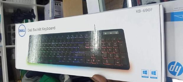 DELL KB690F Keystroke Backlit Quiet Gaming Keyboard - Black - main view