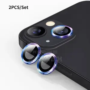 Tempered Glass Camera Lens Cover Film Ring for iPhone 13 / 1