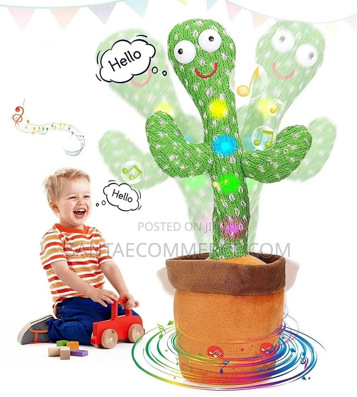 Electronic Rechargeable Singing and Dancing Cactus Toy
