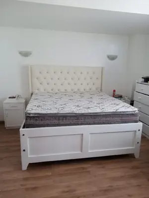 6/6 Bed,Tufted and Half Painted Bed[ Bed Alone)