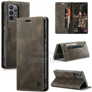 Case for Galaxy A23 4G Wallet Case, Vintage Leather Flip Co