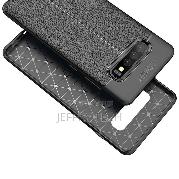 Galaxy S10 Plus Case, Litchi Skin Anti-Slip Resilient TPU U