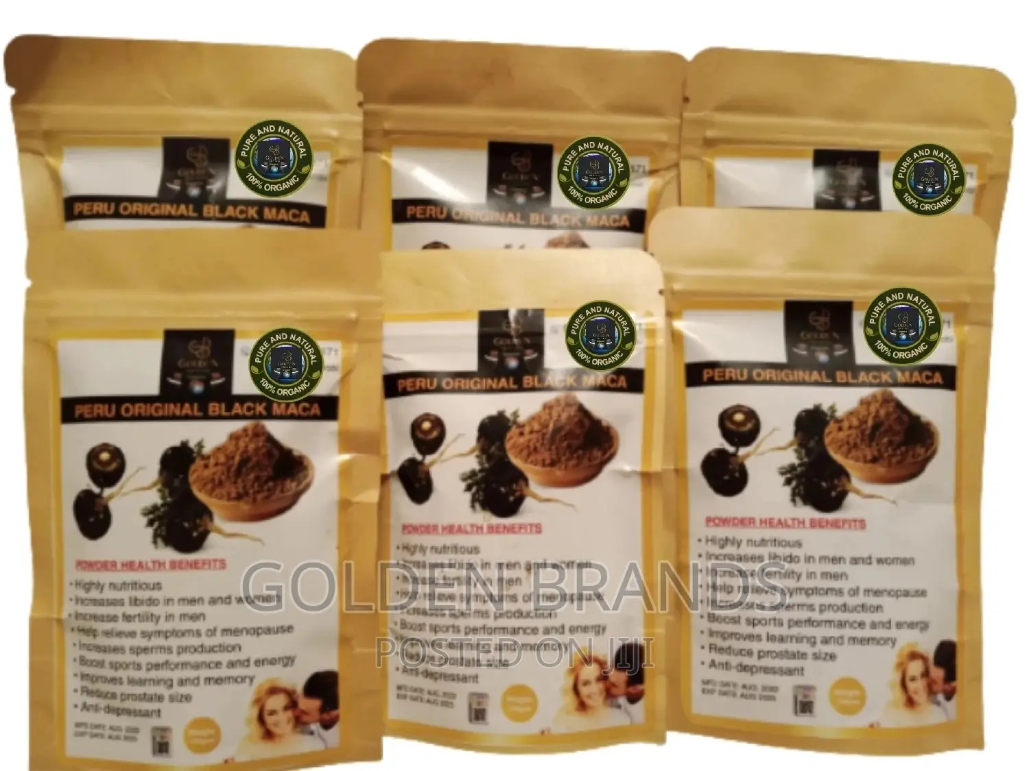 Libido High Booster Black Maca Powder Natural Roots Extracts