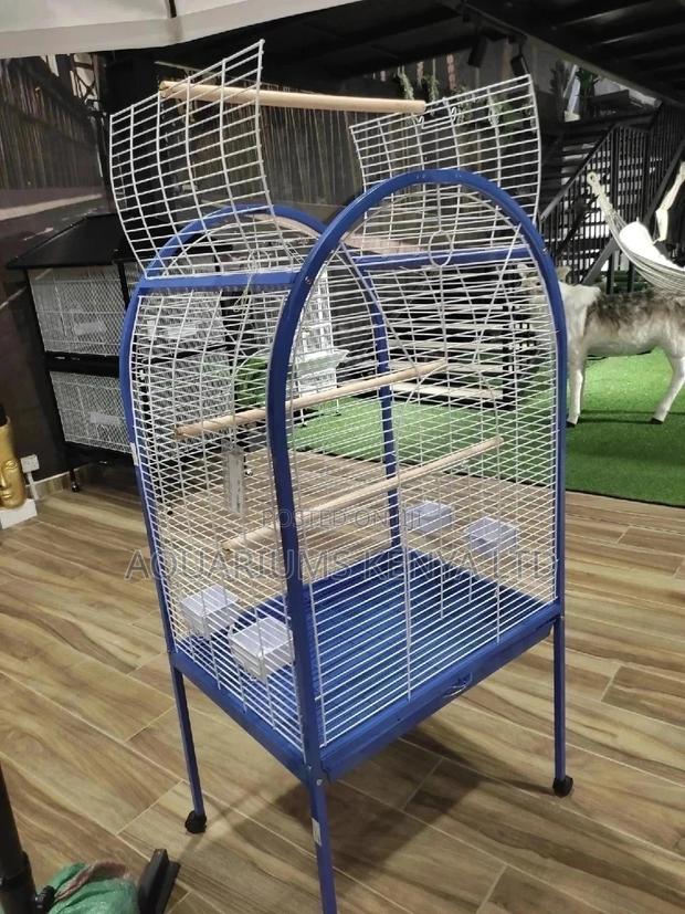 Blue Big Cage for African Grey Cage , Macaw Cage Parrots - main view