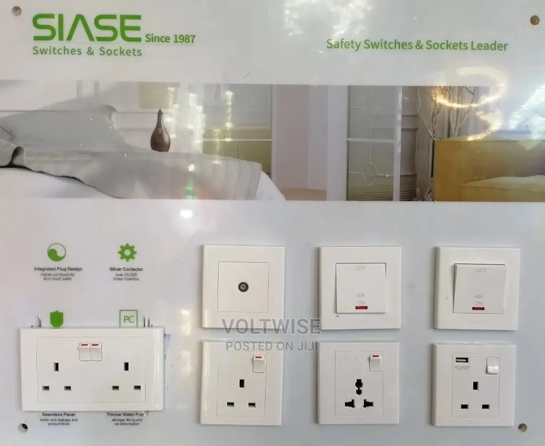 SIASE White Series Sockets Switches in Nairobi Central Electrical Hand Tools, Christopher