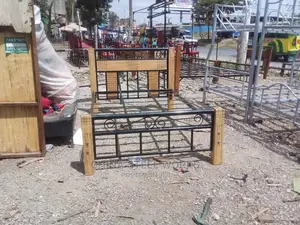 4 by 6 Metalic Frame Hardwood Stands
