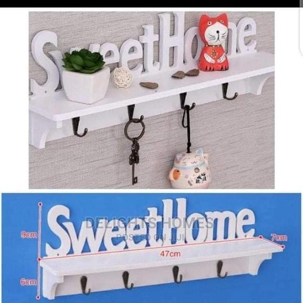 Sweet Home Decorative Rack With Strong Hooks - main view