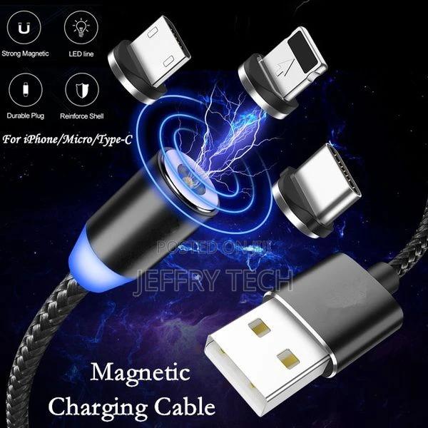 Magnetic Fast Charging Cable 3in 1 - Micro USB Android - Iph - thumbnail 2