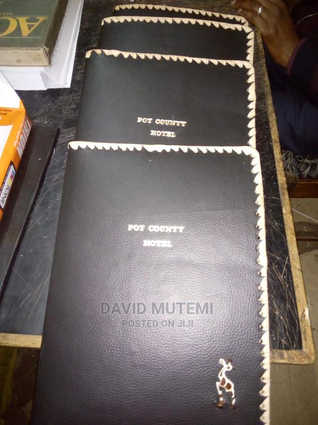 Leather Hotel Menu Covers - main view