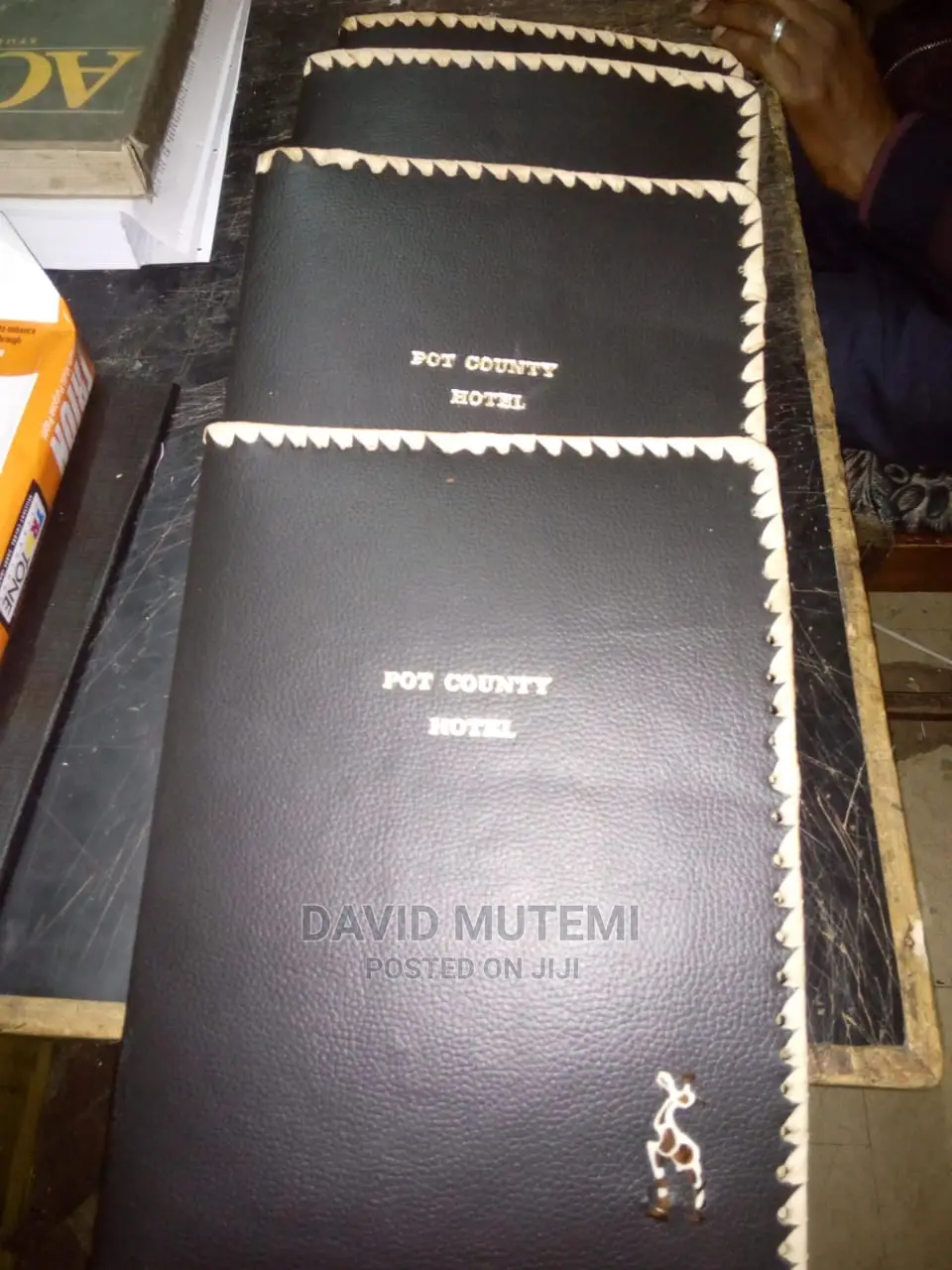 Leather Hotel Menu Covers