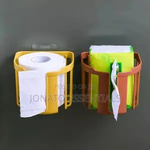 Wall Mounted Tissue Holder, Selfadhesive Toilet Paper Holder