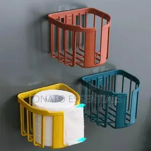 Wall Mounted Tissue Holder, Selfadhesive Toilet Paper Holder