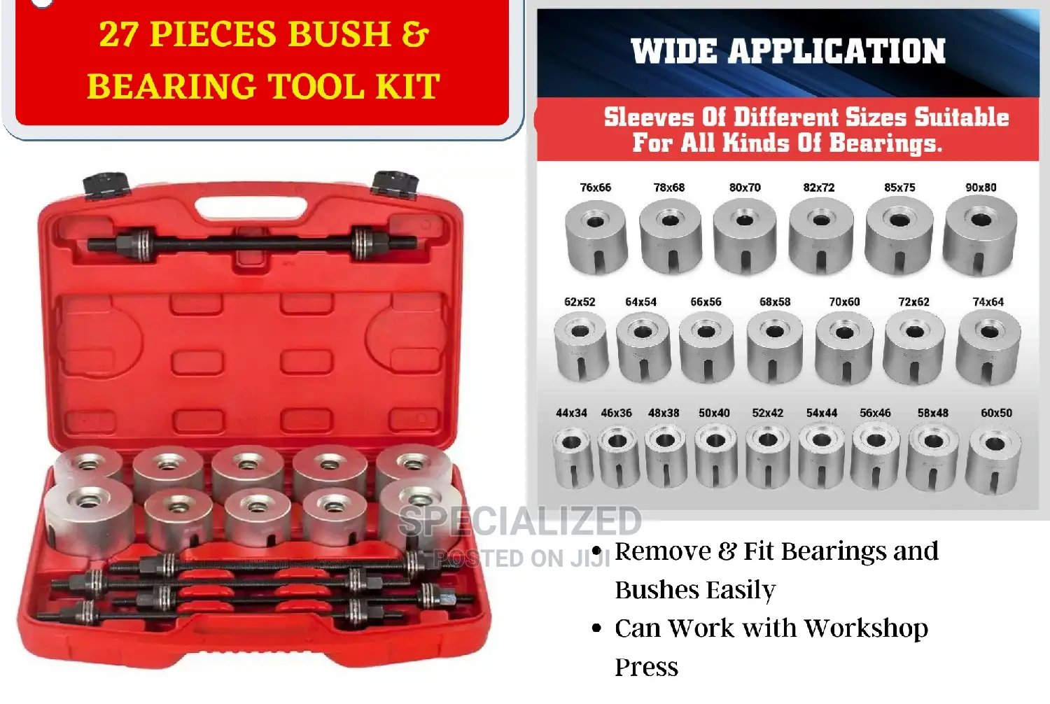 Vehicle Bushes and Bearing Removal and Fitting Kit