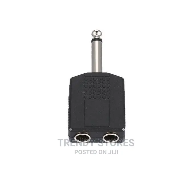 Mono to 2 Dual 6.35 Mm Female Y Splitter