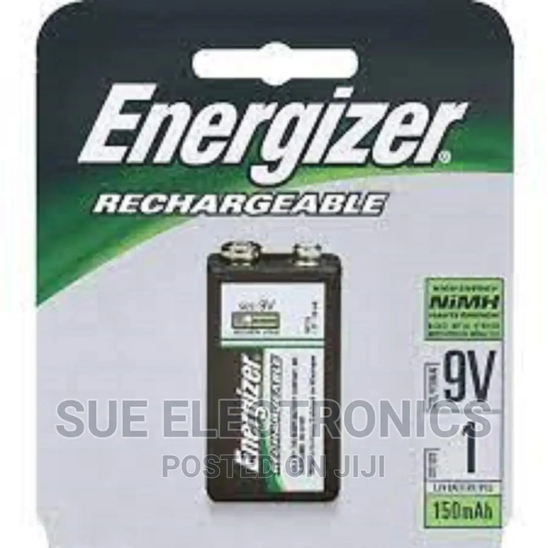 Energizer Recharge 9V Rechargeable Battery 200mah