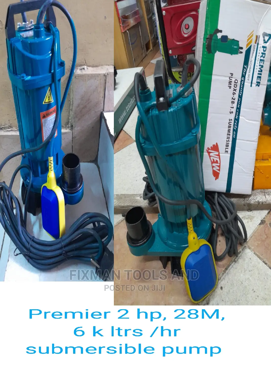 2 HP , 2" , 28 M Head SUBMERSIBLE WATER PUMP